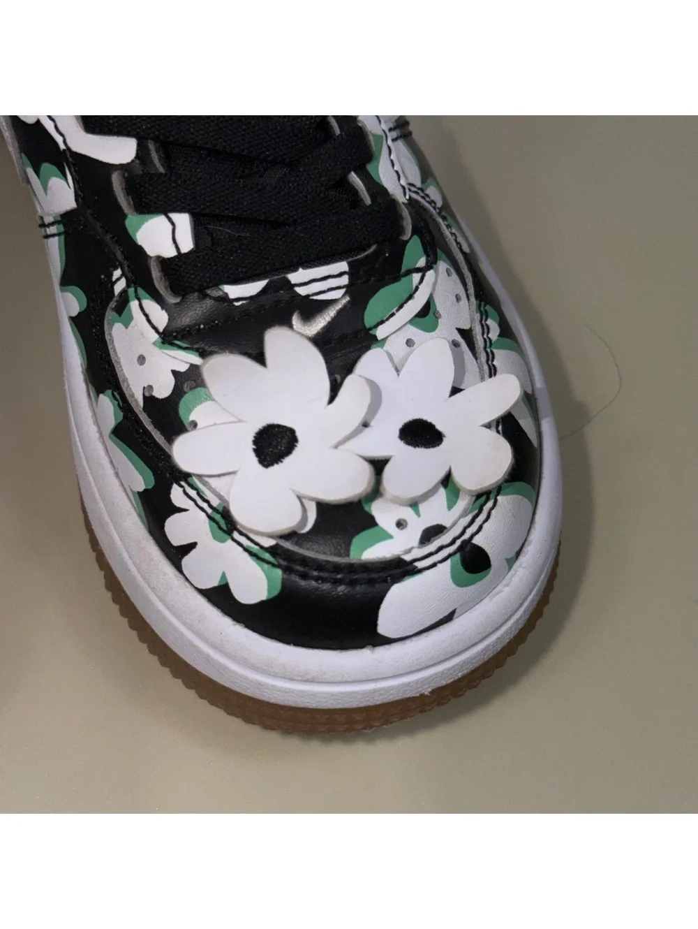 Nike Force 1 LV8 Daisy Floral Low Top Sneakers Toddler Size 10.5C